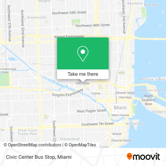 Mapa de Civic Center Bus Stop