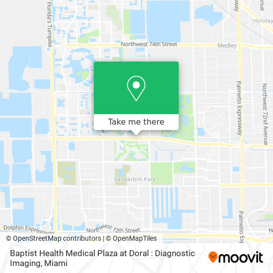 Baptist Health  Medical Plaza at Doral : Diagnostic Imaging map