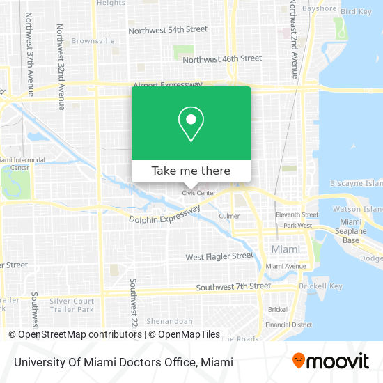 Mapa de University Of Miami Doctors Office