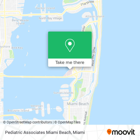 Pediatric Associates Miami Beach map