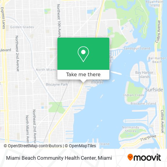 Miami Beach Community Health Center map