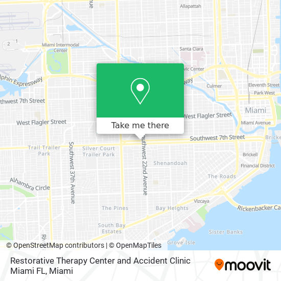 Restorative Therapy Center and Accident Clinic Miami FL map