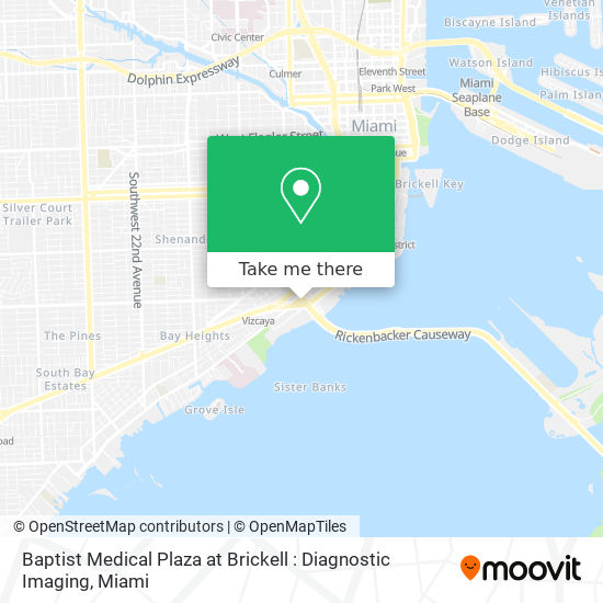 Mapa de Baptist Medical Plaza at Brickell : Diagnostic Imaging