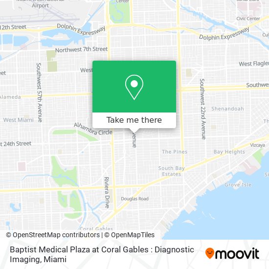 Mapa de Baptist Medical Plaza at Coral Gables : Diagnostic Imaging