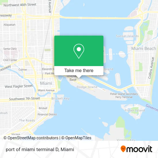 Mapa de port of miami terminal D