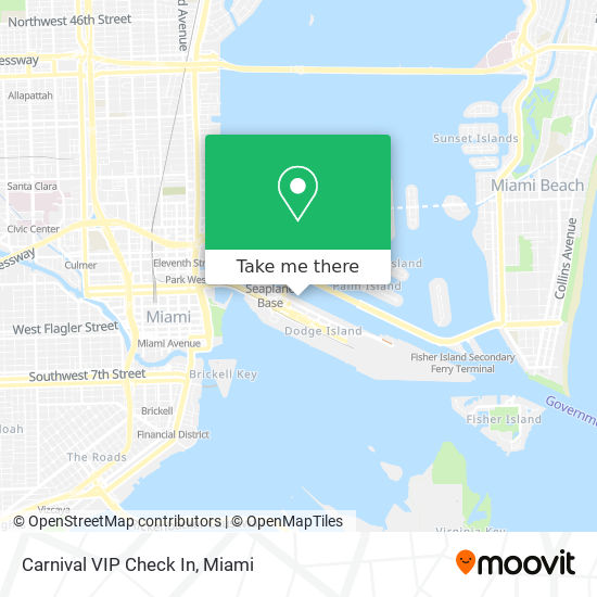 Carnival VIP Check In map
