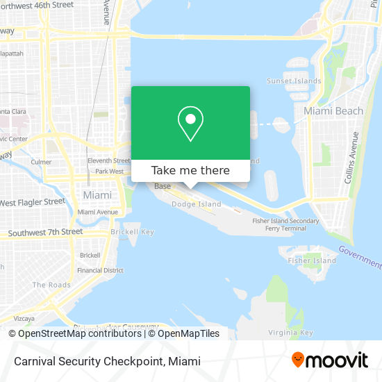 Carnival Security Checkpoint map