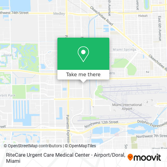 Mapa de RiteCare Urgent Care Medical Center - Airport / Doral