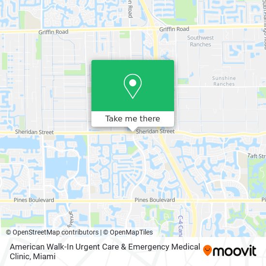 Mapa de American Walk-In Urgent Care & Emergency Medical Clinic