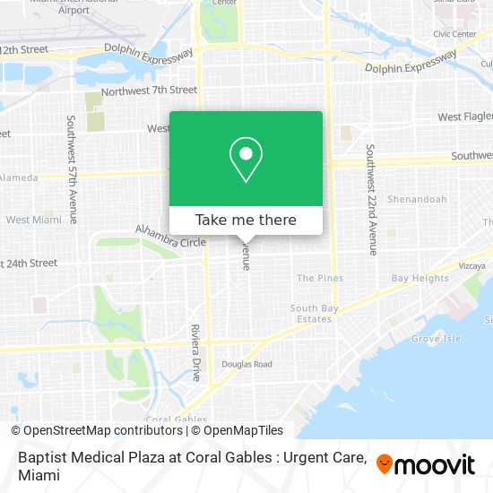 Baptist Medical Plaza at Coral Gables : Urgent Care map