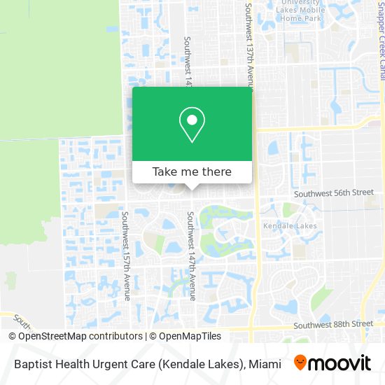 How To Get To Baptist Health Urgent Care Kendale Lakes In Kendale Lakes-tamiami By Bus Or Subway