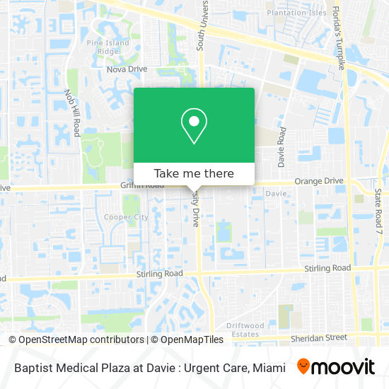 Baptist Medical Plaza at Davie : Urgent Care map