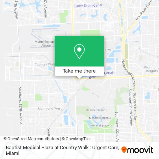 Baptist Medical Plaza at Country Walk : Urgent Care map