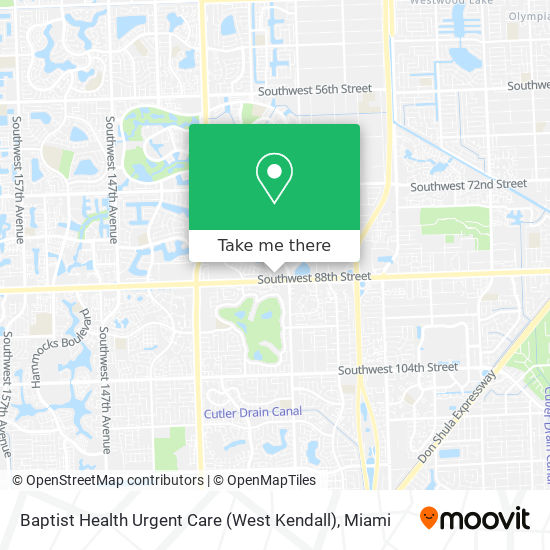 Baptist Health Urgent Care (West Kendall) map