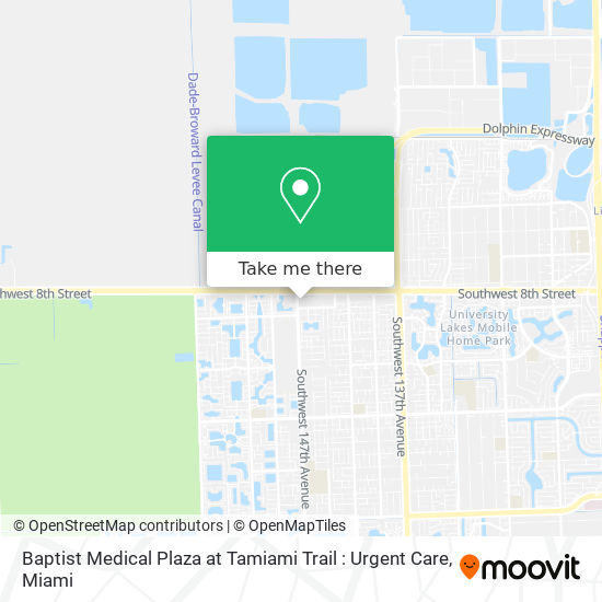 Mapa de Baptist Medical Plaza at Tamiami Trail : Urgent Care