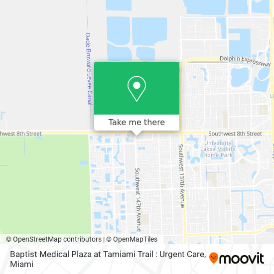 Baptist Medical Plaza at Tamiami Trail : Urgent Care map