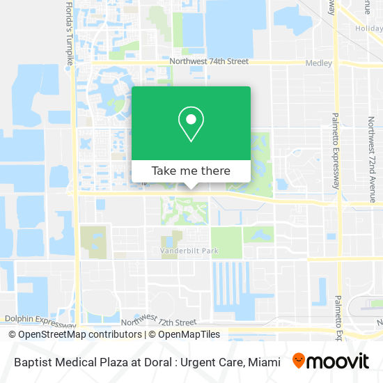 Baptist Medical Plaza at Doral : Urgent Care map