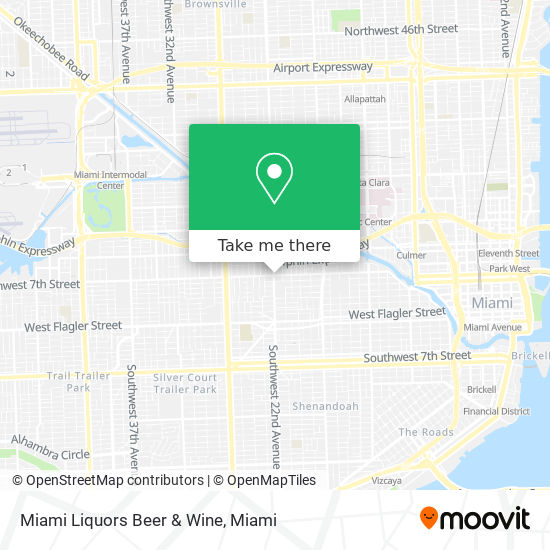 Mapa de Miami Liquors Beer & Wine