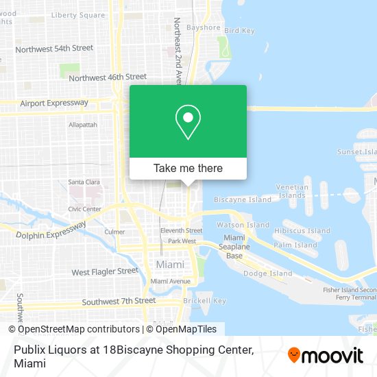 Mapa de Publix Liquors at 18Biscayne Shopping Center