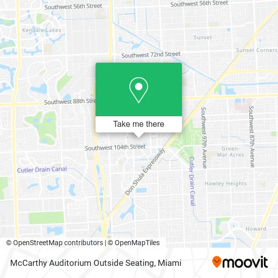 McCarthy Auditorium Outside Seating map