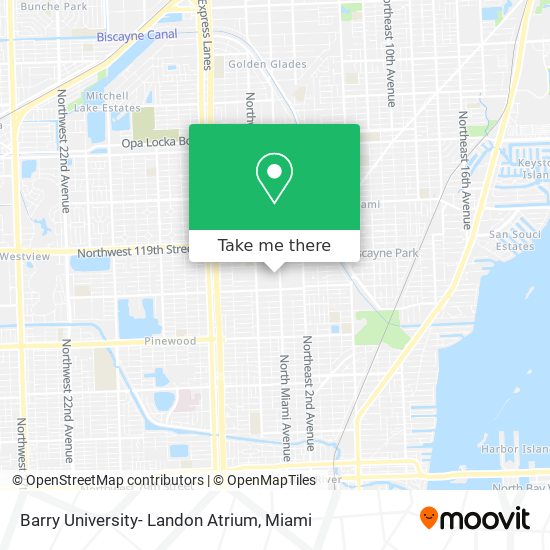 Barry University- Landon Atrium map