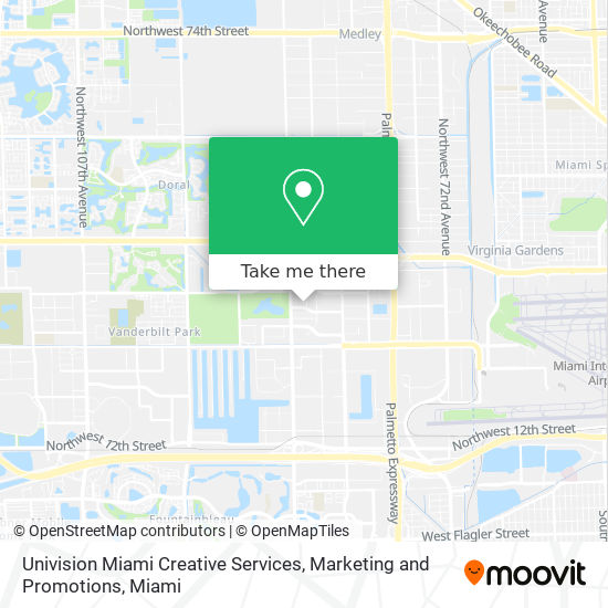 Univision Miami Creative Services, Marketing and Promotions map