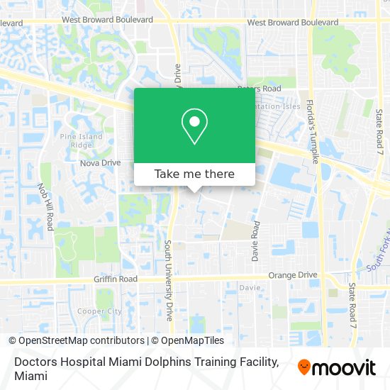 Mapa de Doctors Hospital Miami Dolphins Training Facility