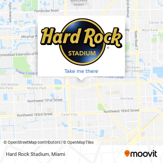 Hard Rock Stadium map