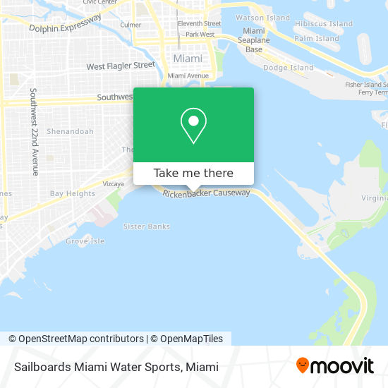 Sailboards Miami Water Sports map