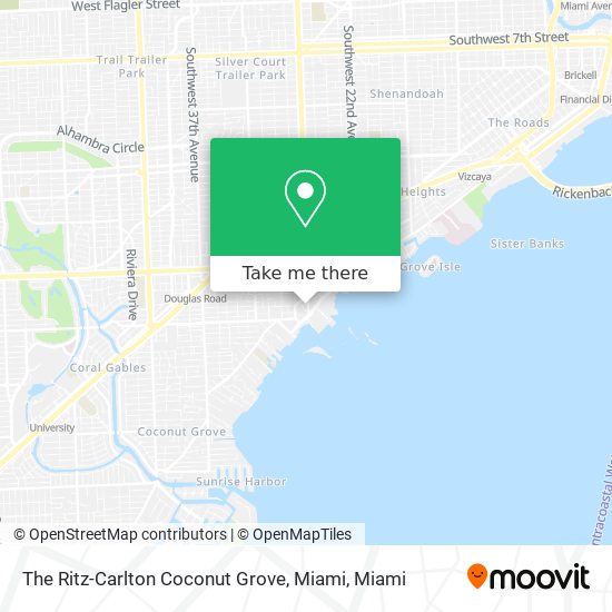 Mapa de The Ritz-Carlton Coconut Grove, Miami