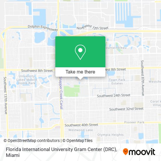 Florida  International University Gram Center (DRC) map