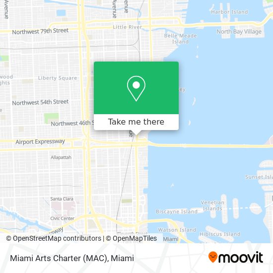 Mapa de Miami Arts Charter (MAC)