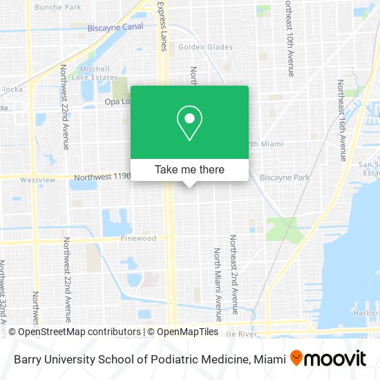Barry University School of Podiatric Medicine map