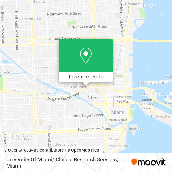 University Of Miami/ Clinical Research Services map