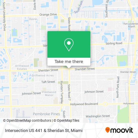 Intersection US 441 & Sheridan St map