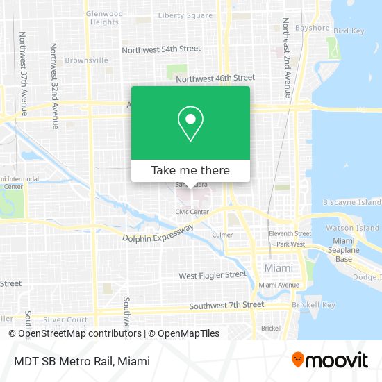 Mapa de MDT SB Metro  Rail