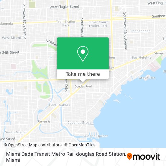 Miami Dade Transit Metro Rail-douglas Road Station map
