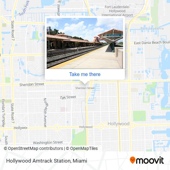 Hollywood Amtrack Station map