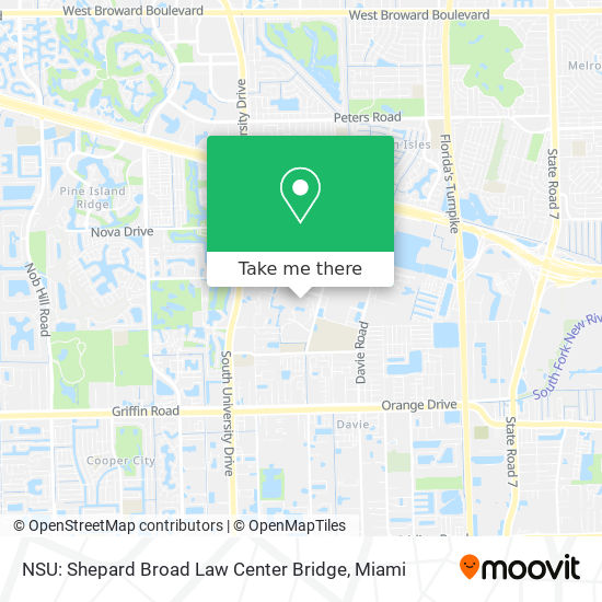 NSU: Shepard Broad Law Center Bridge map