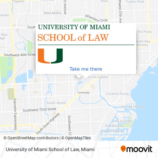 Mapa de University of Miami School of Law