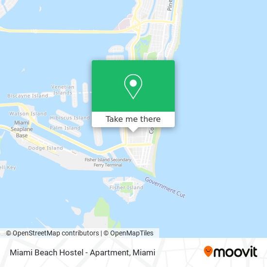Miami Beach Hostel - Apartment map