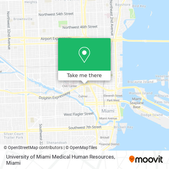 Mapa de University of Miami Medical Human Resources