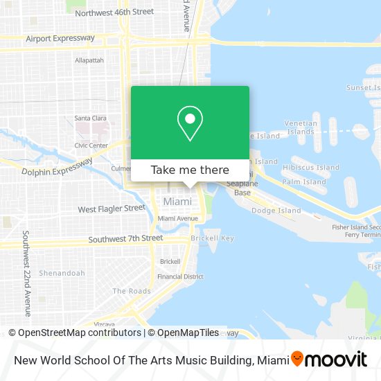 Mapa de New World School Of The Arts Music Building
