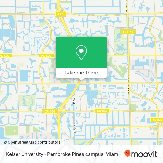 Mapa de Keiser University - Pembroke Pines campus