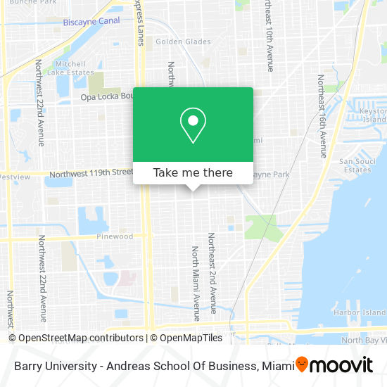 Mapa de Barry University - Andreas School Of Business