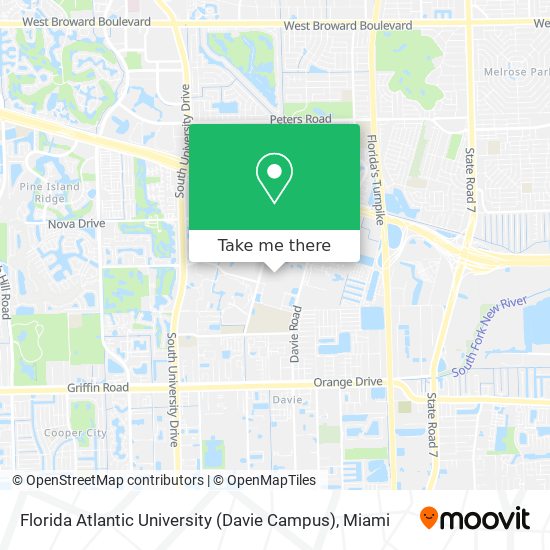 Mapa de Florida Atlantic University (Davie Campus)