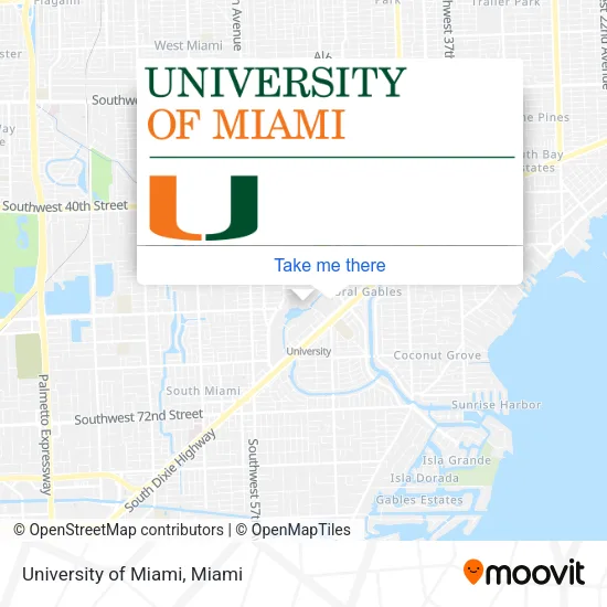 University of Miami map