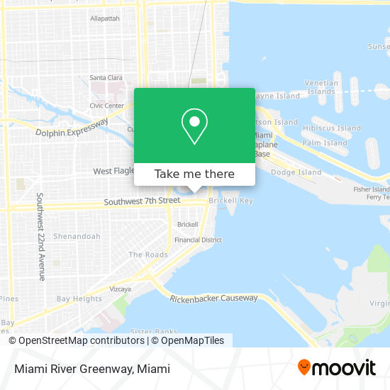 Mapa de Miami River Greenway