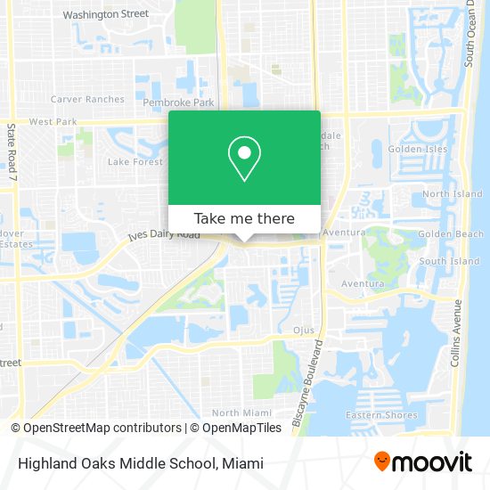 Mapa de Highland Oaks Middle School