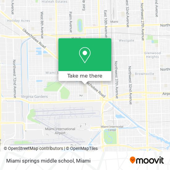 Mapa de Miami springs middle school